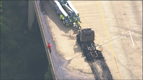 Tractor trailer fire out; traffic still delayed on I-95 southbound in Prince William County