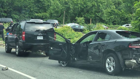 Video: Suspect in custody after incident in which cop was struck by vehicle in Temple Hills
