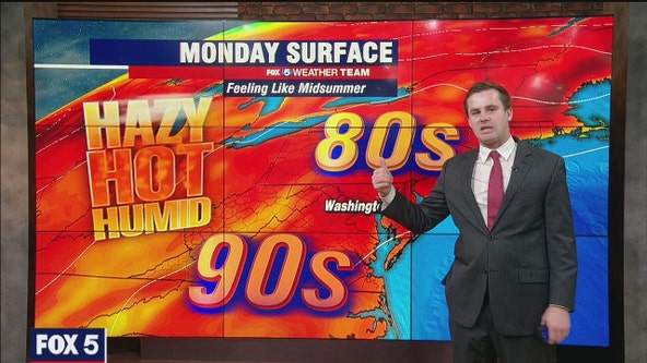 Hot, hazy and humid Monday as heat wave continues; scattered thunderstorms possible later in the day