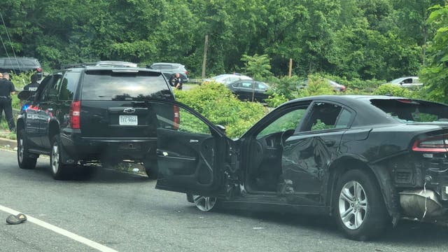 Video: Suspect in custody after incident in which cop was struck by vehicle in Temple Hills