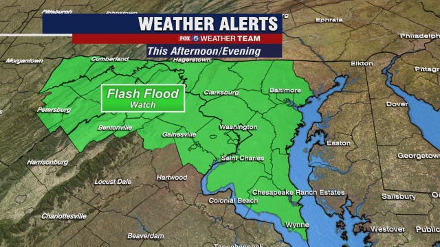 More showers, thunderstorms expected Thursday; Flash Flood Watch this afternoon and evening
