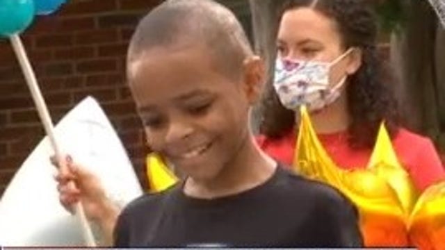 Northwest DC celebrates for 7-year-old who beat cancer