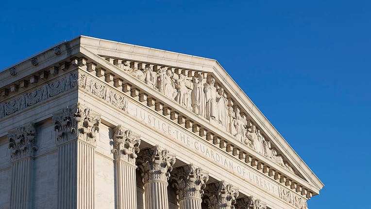 The eastern facade of the U.S. Supreme Court building is pictured in a file image dated June 1, 2013. (Photo by John Greim/LightRocket via Getty Images)