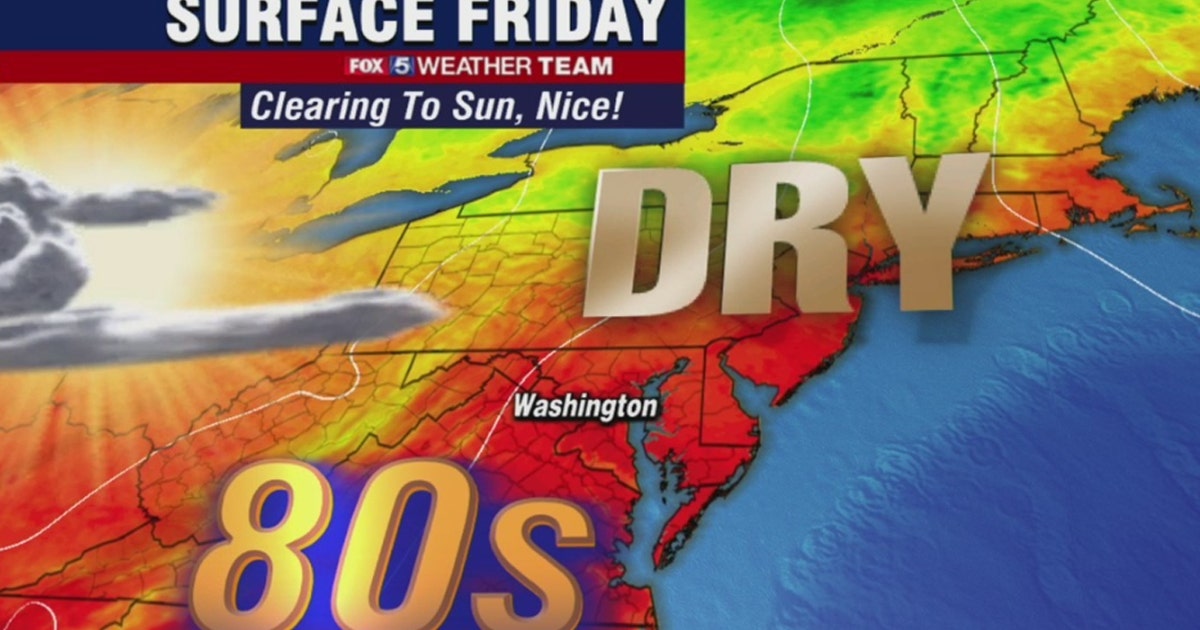 Sunny, comfortable Friday with low humidity and highs in the upper-80s ...