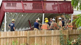 3 rescued after deck collapses in Rockville, 2 hospitalized