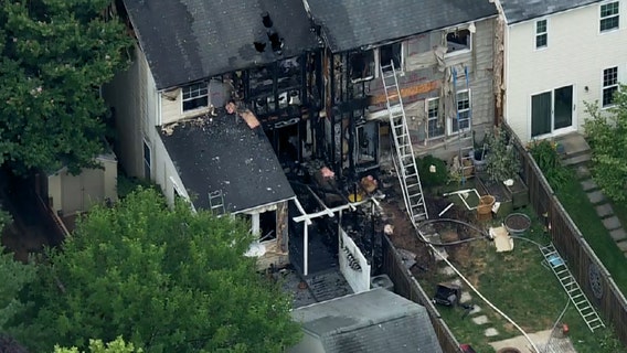 2-alarm fire damages homes in Frederick