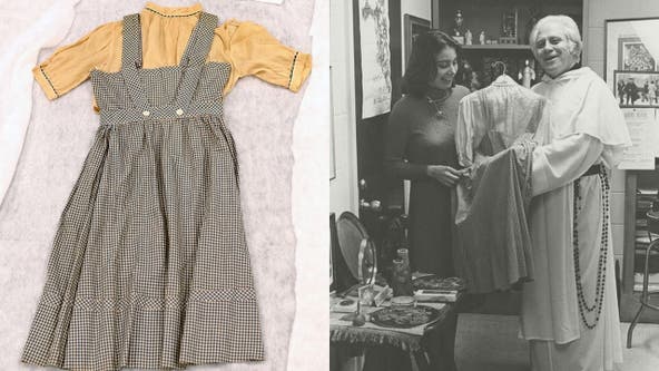 "Wizard of Oz" dress thought to be worn by Judy Garland resides at Catholic University