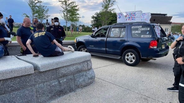 Man charged after crashing SUV into Washington Monument barrier