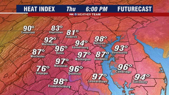 Hazy, hot, humid: High temperatures continue across DC area Thursday