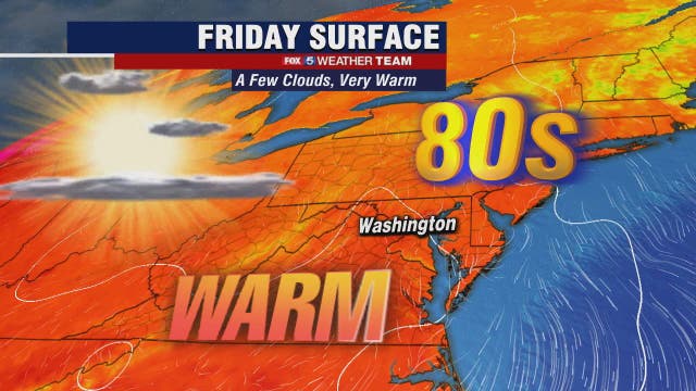 Sunshine, low humidity and comfortable temperatures in the 80s; possible weekend isolated storms