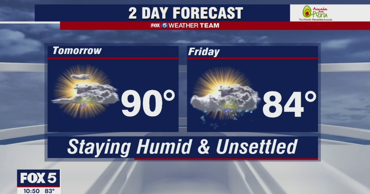 Heat, humidity continue Thursday; afternoon storm possible | FOX 5 DC