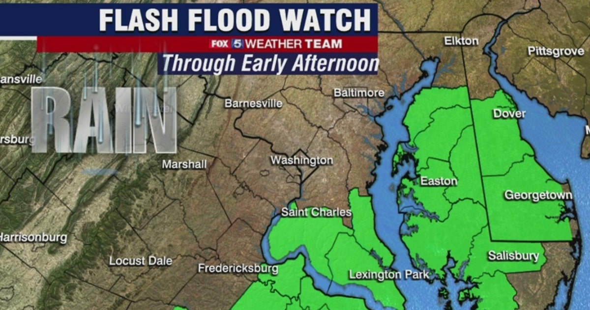 Flash Flood Watches across DC and parts of surrounding counties as ...