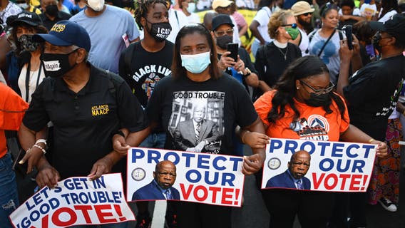 March On For Voting Rights draws hundreds to DC on anniversary of MLK's 'I Have a Dream' speech
