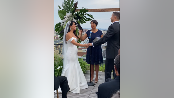 VIDEO: DC Mayor Bowser officiates large wedding after new indoor mask mandate