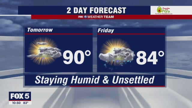Heat, humidity continue Thursday; afternoon storm possible