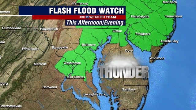 Hazy, hot Friday with highs in the 90s; Flash Flood Watch ahead of possible afternoon storms