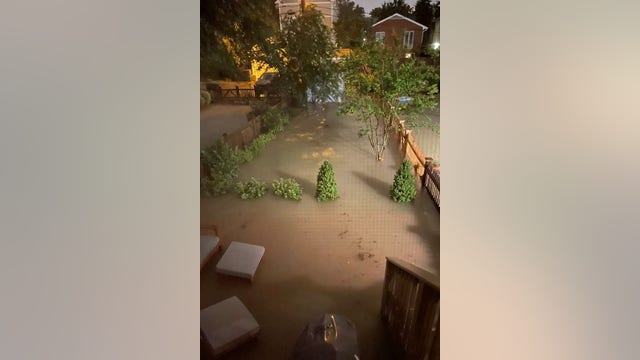 Streets flood in northern Virginia following overnight storms