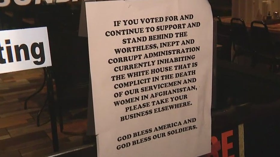 DeBary Diner anti-Biden sign