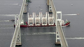 Bay Bridge shut down by cranes bound for the Port of Baltimore