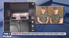 Marines rescue driver from flood water in incredible viral TikTok
