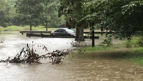 Flooded roadways, stranded vehicles as DC area sees heavy downpours Thursday