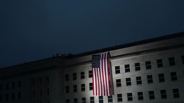 Tower of Light returning to illuminate the Pentagon on 9/11