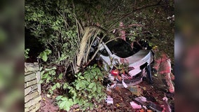 2 hurt after vehicle strikes utility pole in Montgomery County