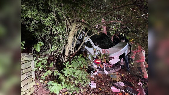 2 hurt after vehicle strikes utility pole in Montgomery County