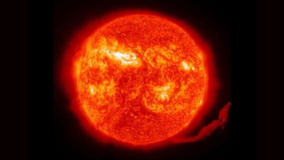 Large solar flare expected to hit Earth; could cause power fluctuations, auroras