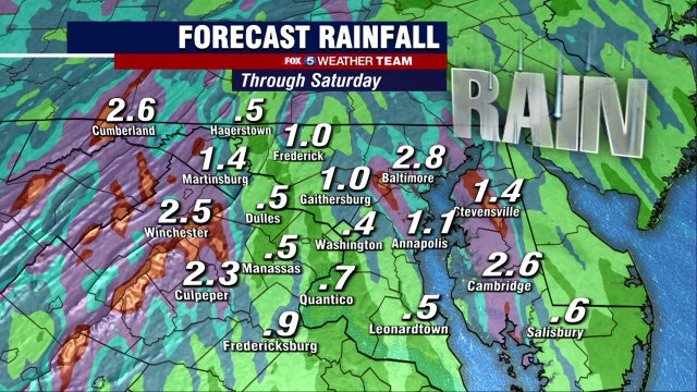 Heavy storms, flooding concerns Friday as severe weather moves across DC region