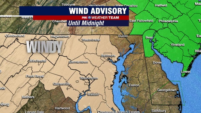 Blustery Tuesday with gusty winds and highs in the 60s