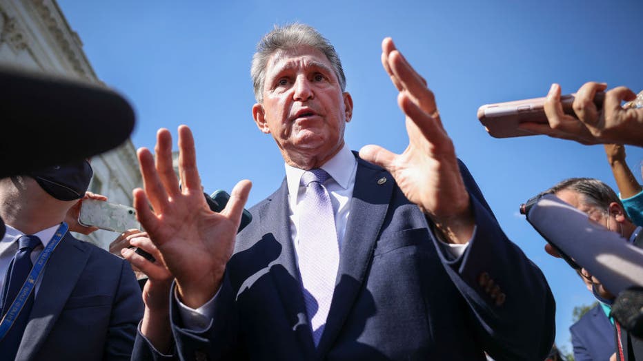 Sen. Joe Manchin Holds Press Briefing On New Infrastructure Bill Proposal