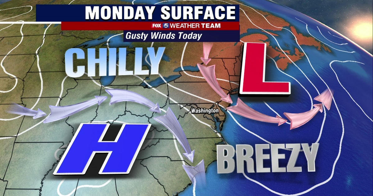 Chilly, breezy Monday with highs in the 50s | FOX 5 DC