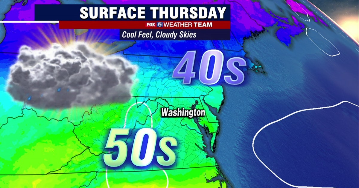 Cool, cloudy and drizzle Thursday with highs in the 50s | FOX 5 DC