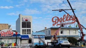 PHOTOS: Dolle's Candyland sign removed from iconic location on Rehoboth Beach boardwalk