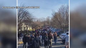 Fairfax County High School students walk out of class in protest of alleged racist attack