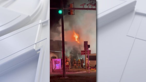 Driver dead after crashing into Damascus building, sparking 2-alarm fire