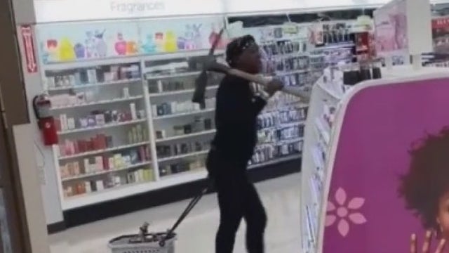 VIDEO: Woman with pickaxe shoplifts at Rite Aid in Venice