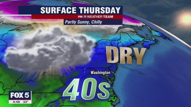 Chilly, cloudy Thursday with highs in the 40s; all eyes on weekend winter weather