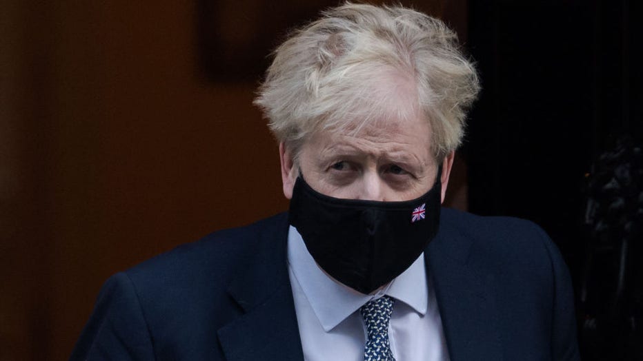 Boris Johnson Leaves Downing Street for PMQs