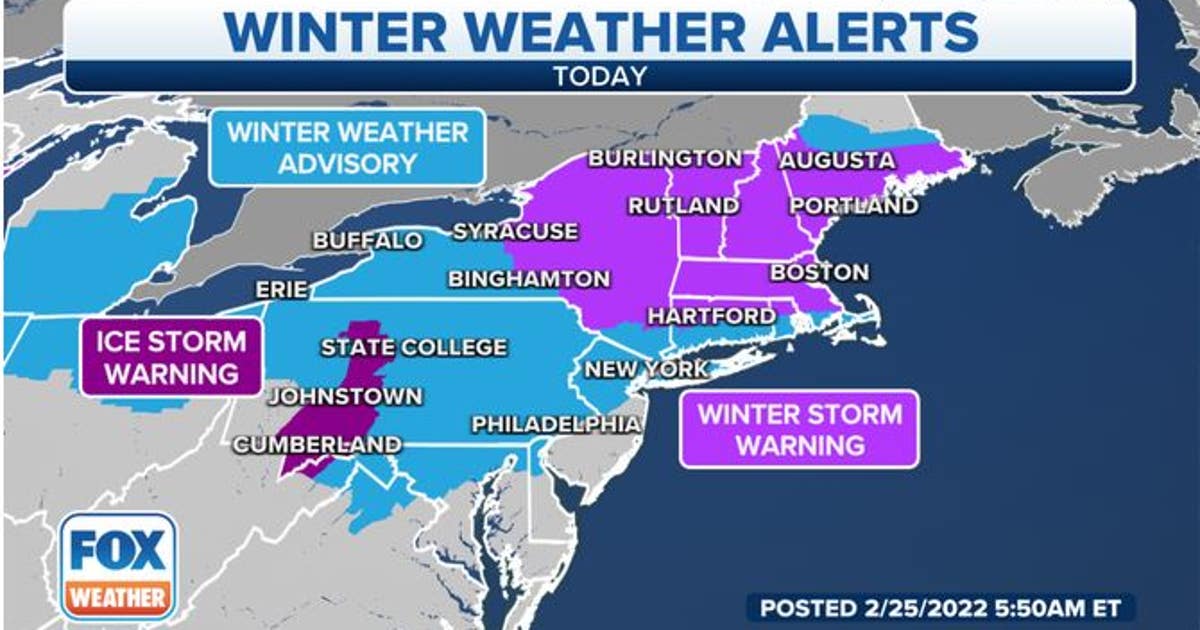 Winter storm spreading snow, sleet and freezing rain across US ...