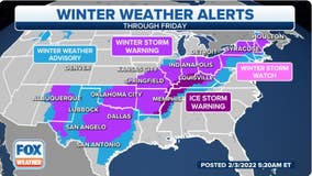 Major winter storm crawls east Thursday, bringing heavy snow, ice from Texas to Midwest, Northeast