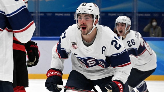 Young US hockey team beats Canada to start Olympics 2-0