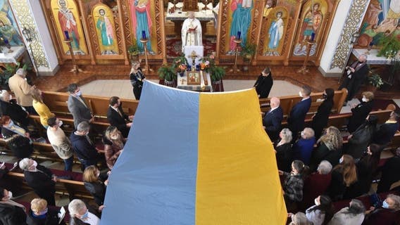 Maryland Gov. Larry Hogan attends prayer service at Ukrainian church
