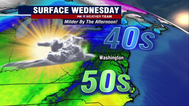 Mild Wednesday afternoon with highs in the 50s