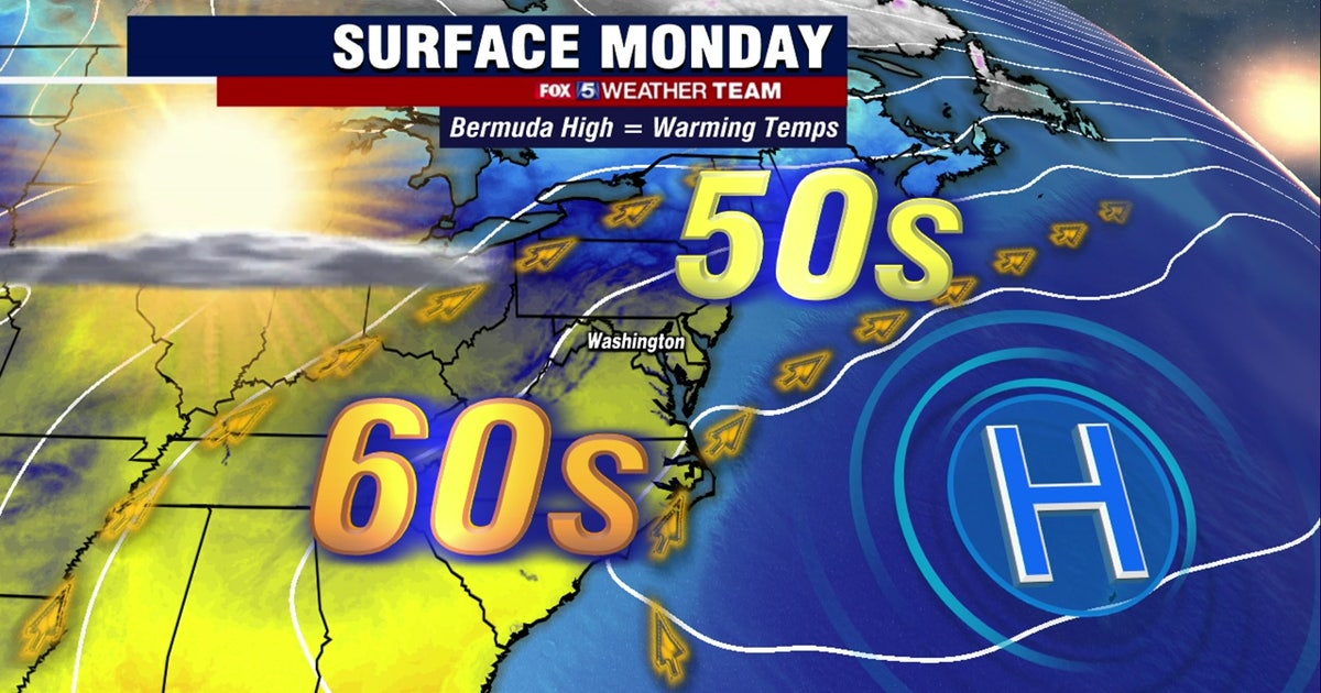 Sunny Monday with highs in the 60s; temps in the 70s later in the week ...