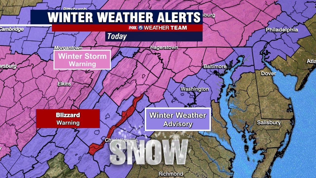 Winter weather blast moves across DC region Saturday; temperatures in the teens expected Sunday morning - Vimarsana News