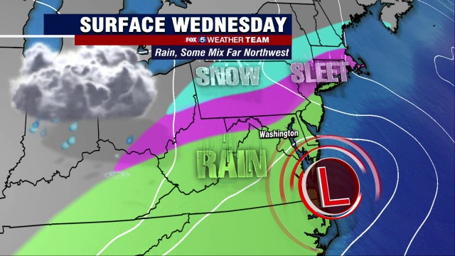 Cold, rainy Wednesday with temperatures in the 40s
