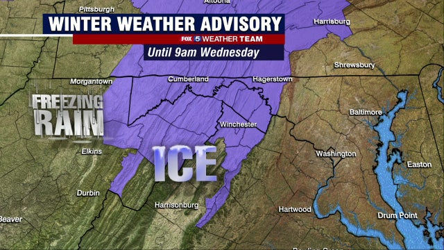 Morning showers, light wintry mix Wednesday with highs in the 60s