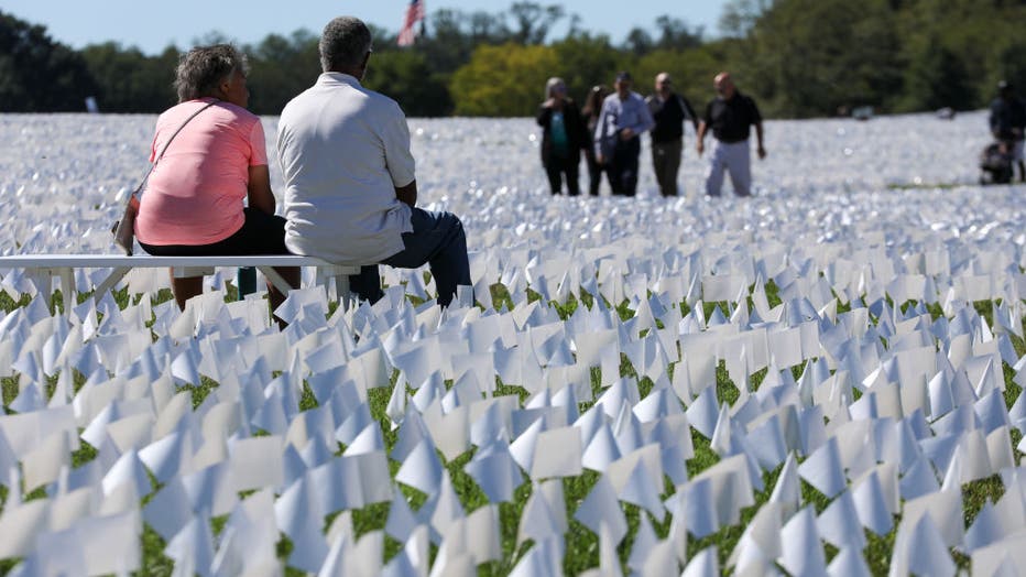 Art Installation in memory of American Covid-19 victims in Washington DC